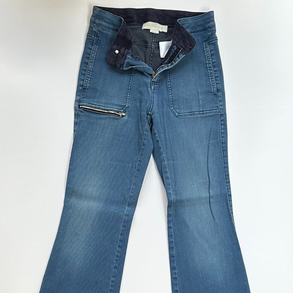 Stella McCartney Blue Flare Jeans with Front Pockets Size 27